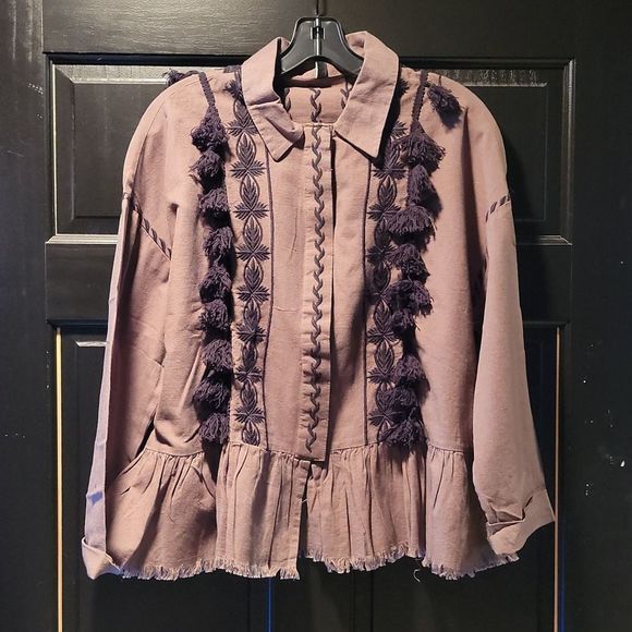 Zara Jackets & Blazers - ZARA Rustic Jacket with Pompoms